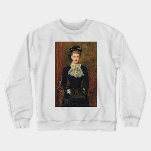 Countess de Pourtales, The Former Mrs Sebastian Schlesinger by John Everett Millais Crewneck Sweatshirt by Classic Art Stall
